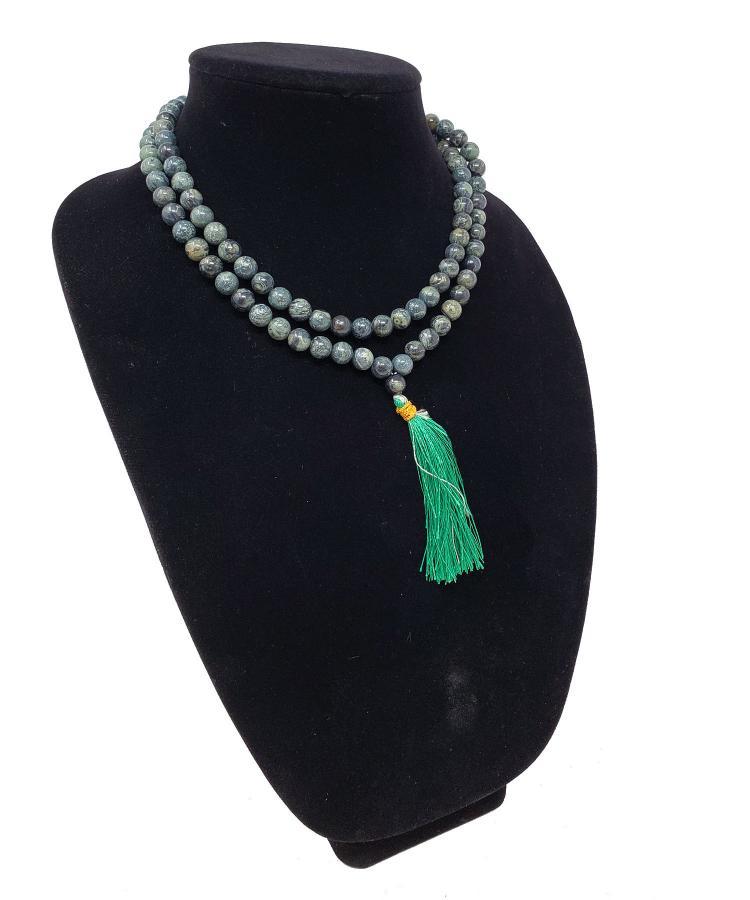 Kambaba Jasper Gemstone Necklace Mala